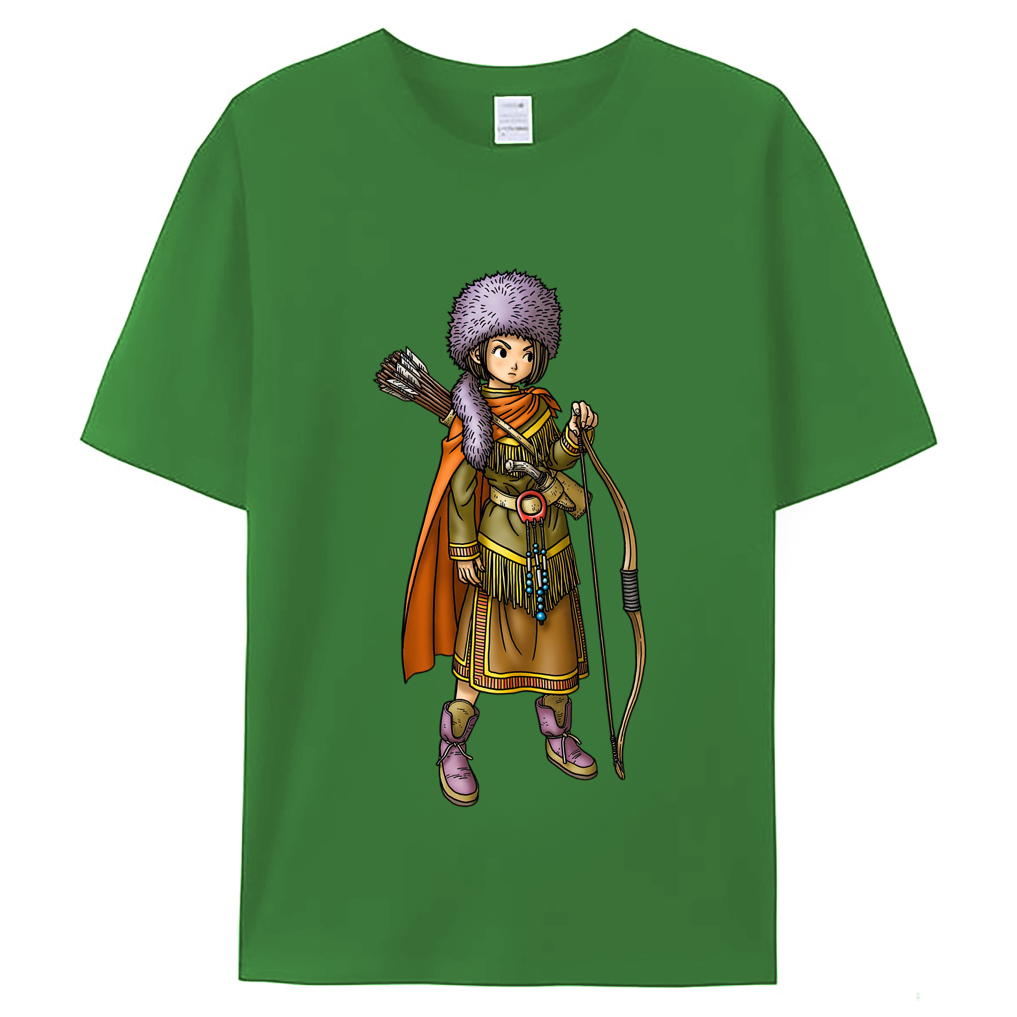 （画像用） ドラゴンクエスト Doragon Kuesuto Dragon Quest レディースカジュアルプリントTシャツ（綿100％）